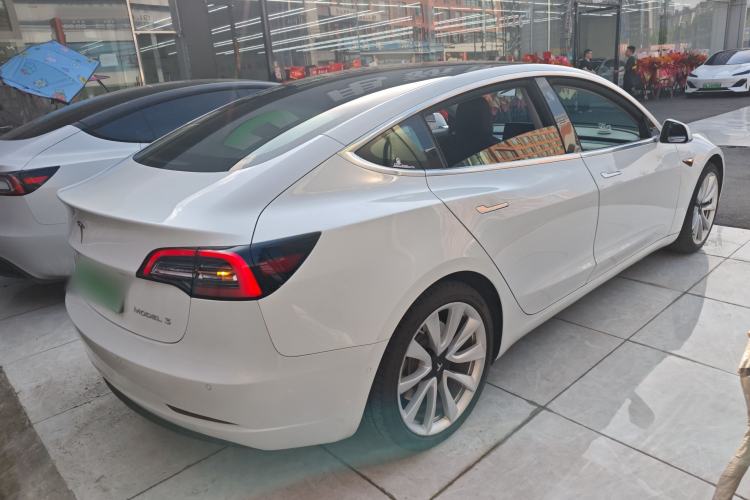 Used Tesla Model 3 2021 Revised Performance Version with All-Wheel Drive 3D1 Rear Right 45 Deg