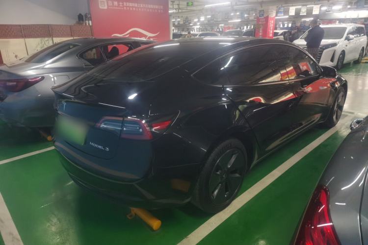 Used Tesla Model 3 2021 Standard Range Rear-Drive Upgraded Version Rear Right 45 Deg