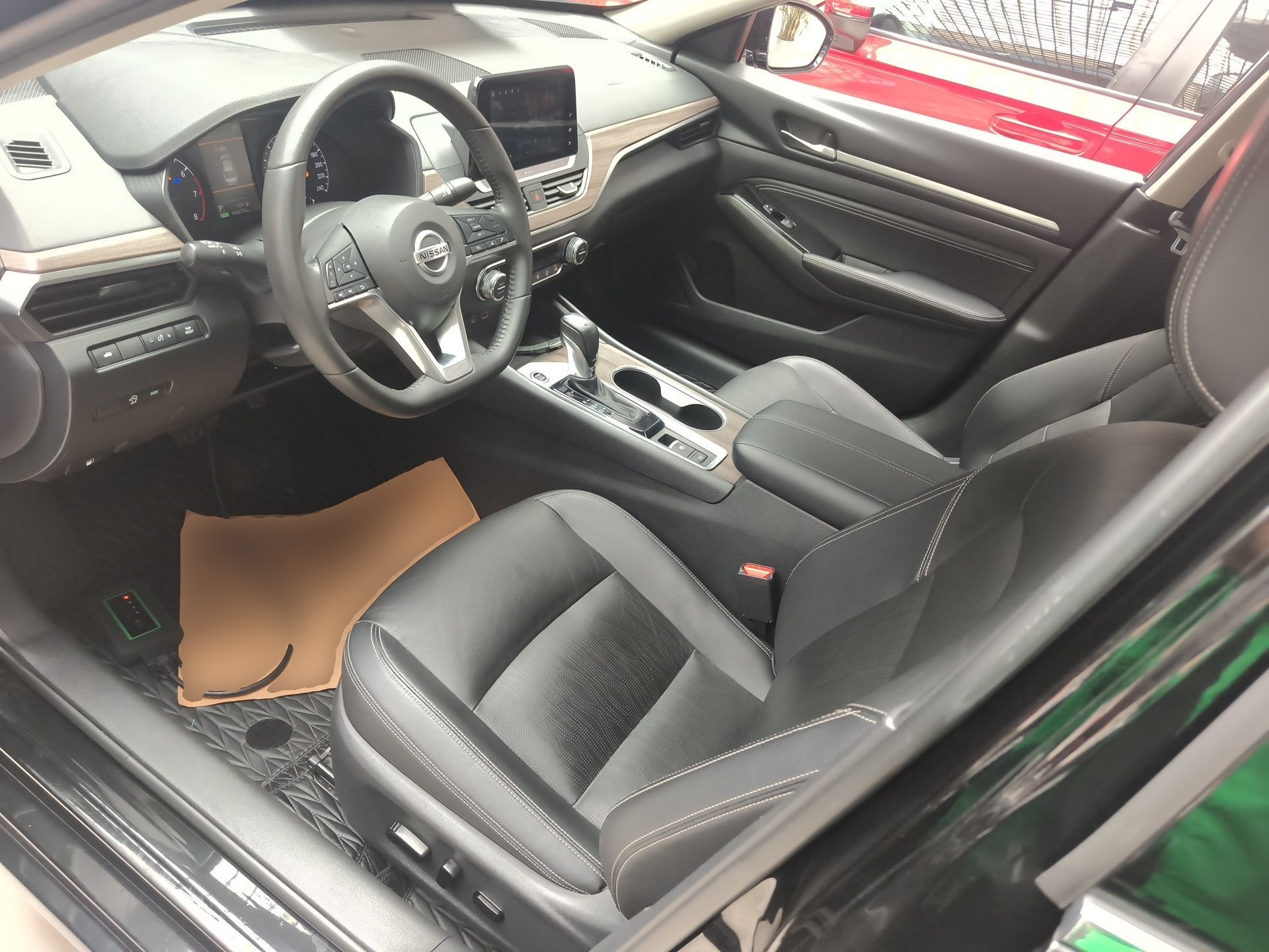 المقاعد الأمامية داخل السيارة