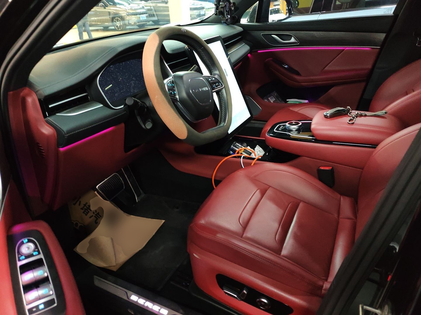 المقاعد الأمامية داخل السيارة