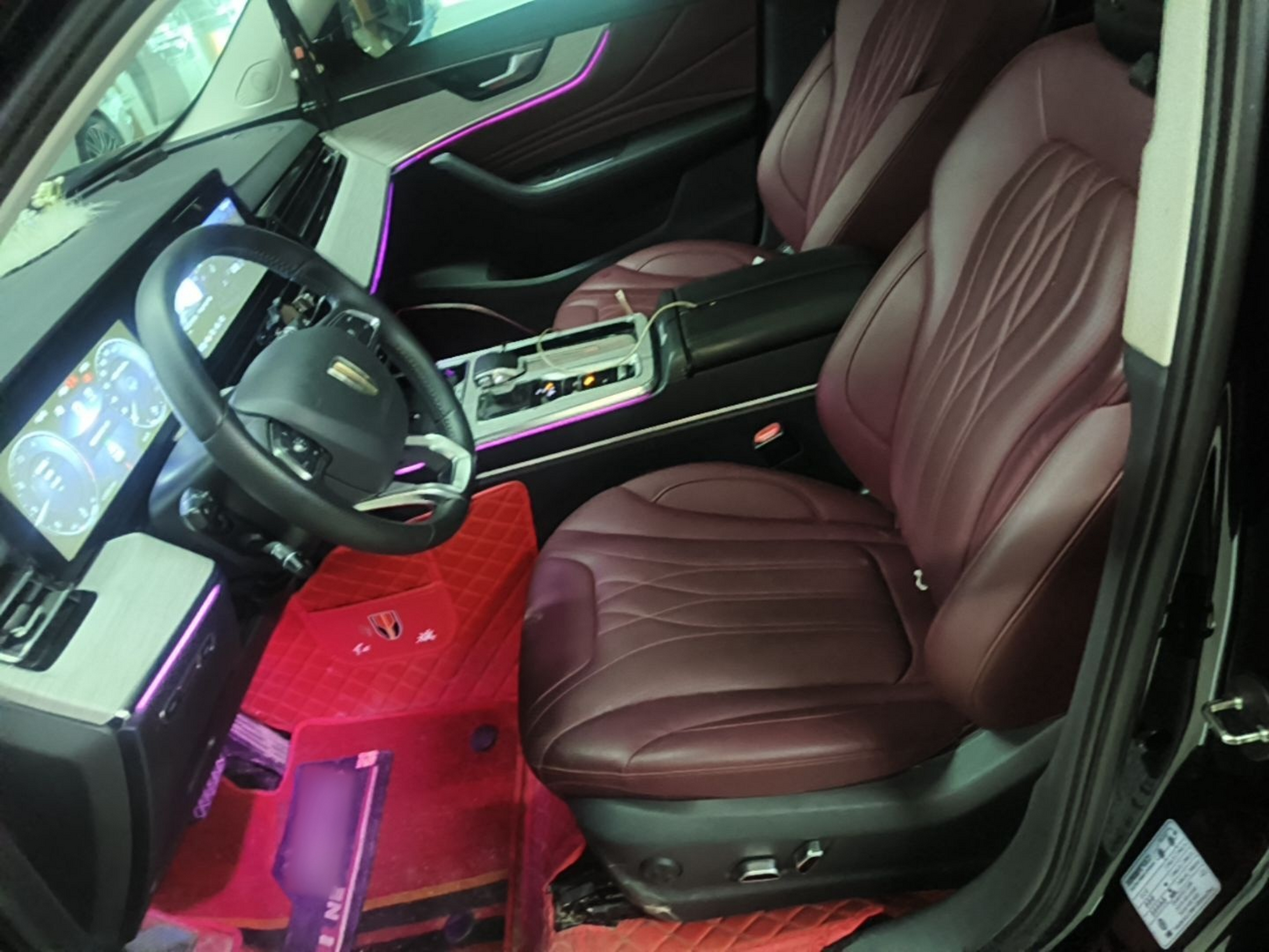 Vordere Reihe im Auto