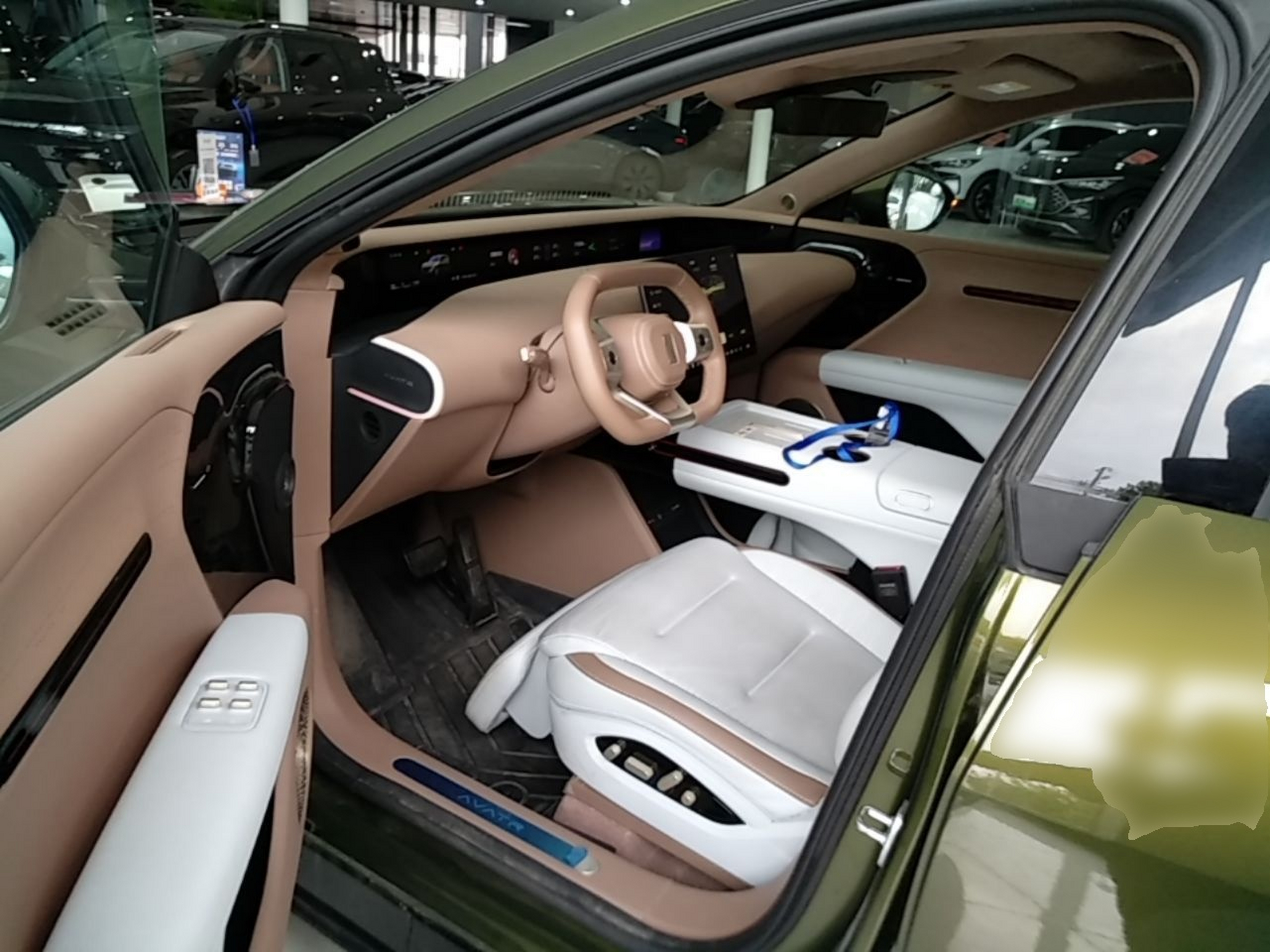 Vordere Reihe im Auto
