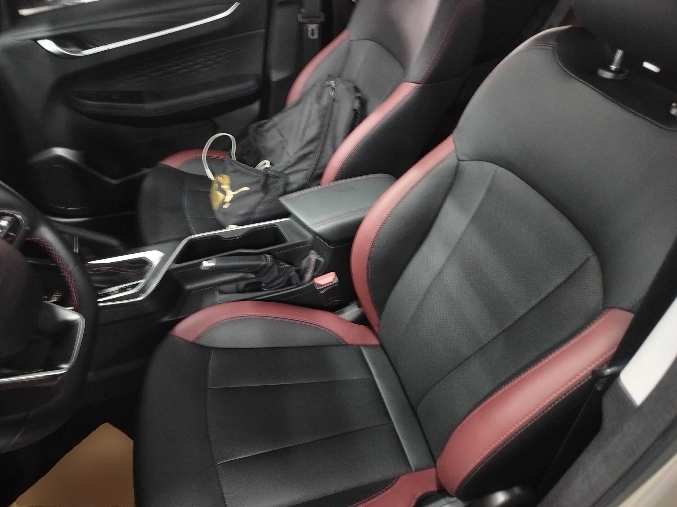 المقاعد الأمامية داخل السيارة