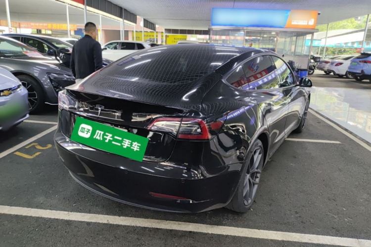 Used Tesla Model 3 2021 Performance High-Performance All-Wheel-Drive Version Rear Right 45 Deg