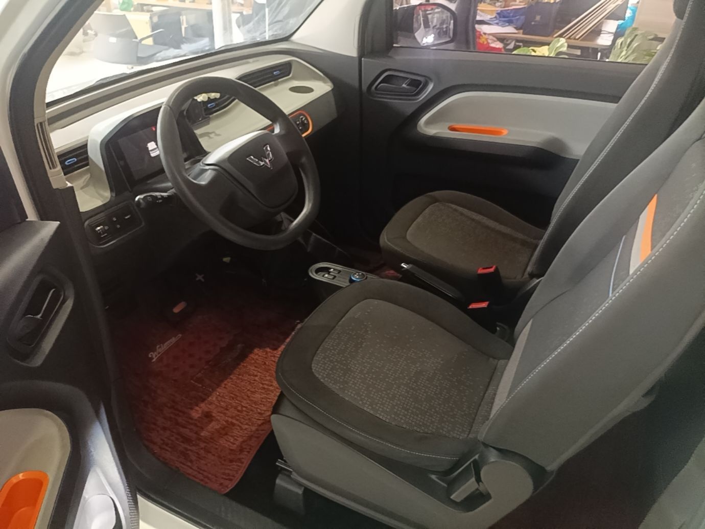 Vordere Reihe im Auto