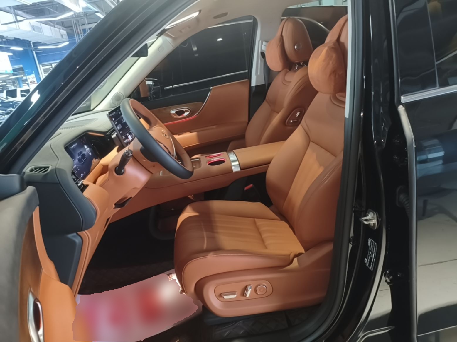 Vordere Reihe im Auto
