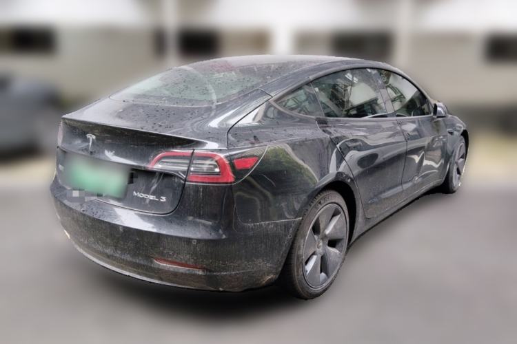 Used Tesla Model 3 2021 Standard Range Rear-Drive Upgraded Version Rear Right 45 Deg