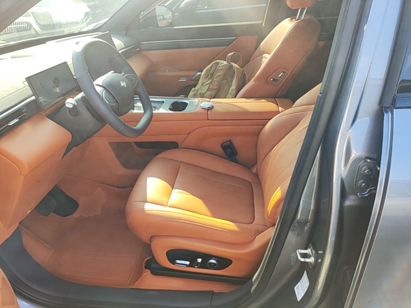 Vordere Reihe im Auto