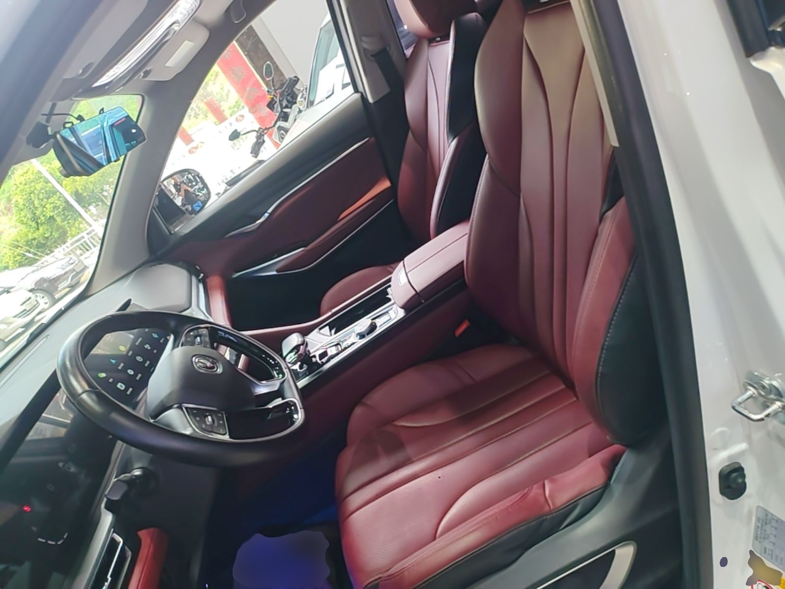Vordere Reihe im Auto