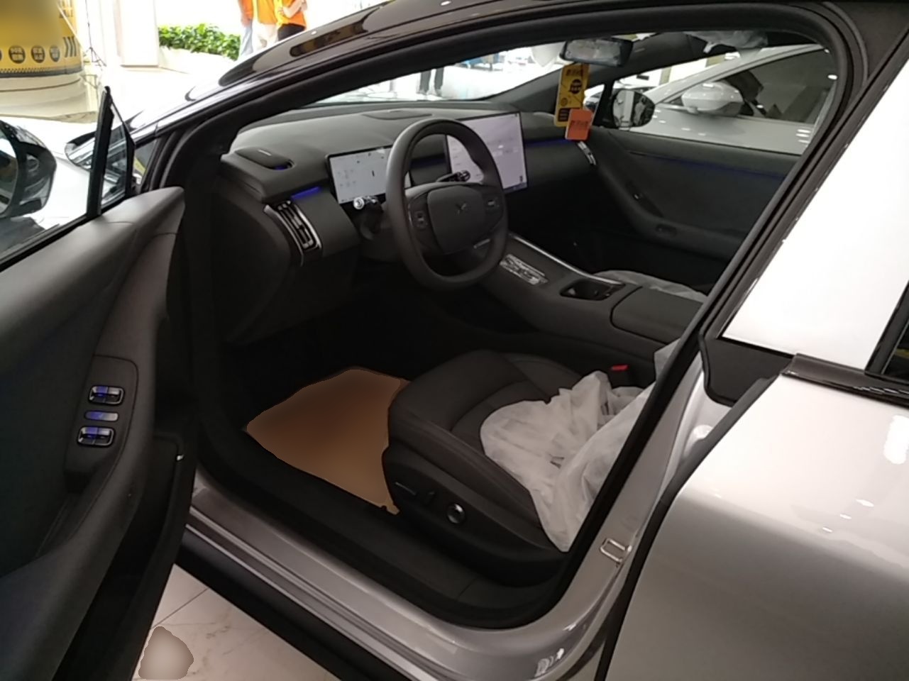 Vordere Reihe im Auto