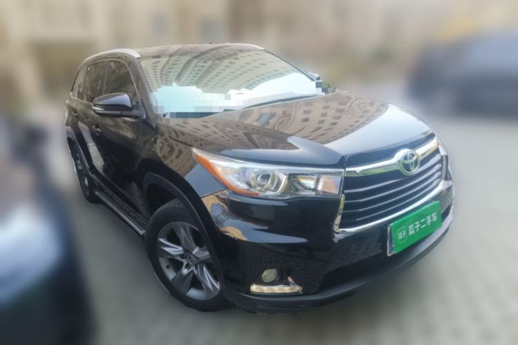 Used Toyota Highlander 2015 2.0T Four-Wheel Drive Luxury Edition 7-Seater Front Right 45 Deg