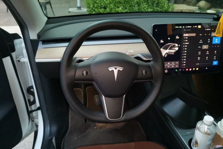Used Tesla Model Y 2021 Standard Range Rear-Wheel Drive Version Steering Wheel