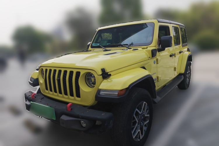Used Jeep Wrangler New Energy 2022 Four-Door 2.0T 4xe Sahara Fluorescent Yellow Limited Edition