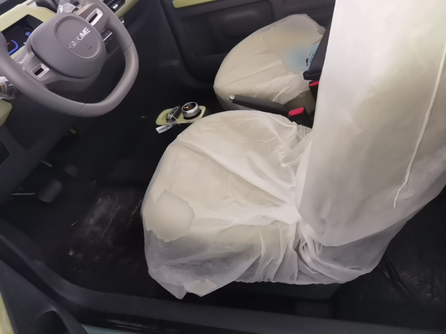 Vordere Reihe im Auto