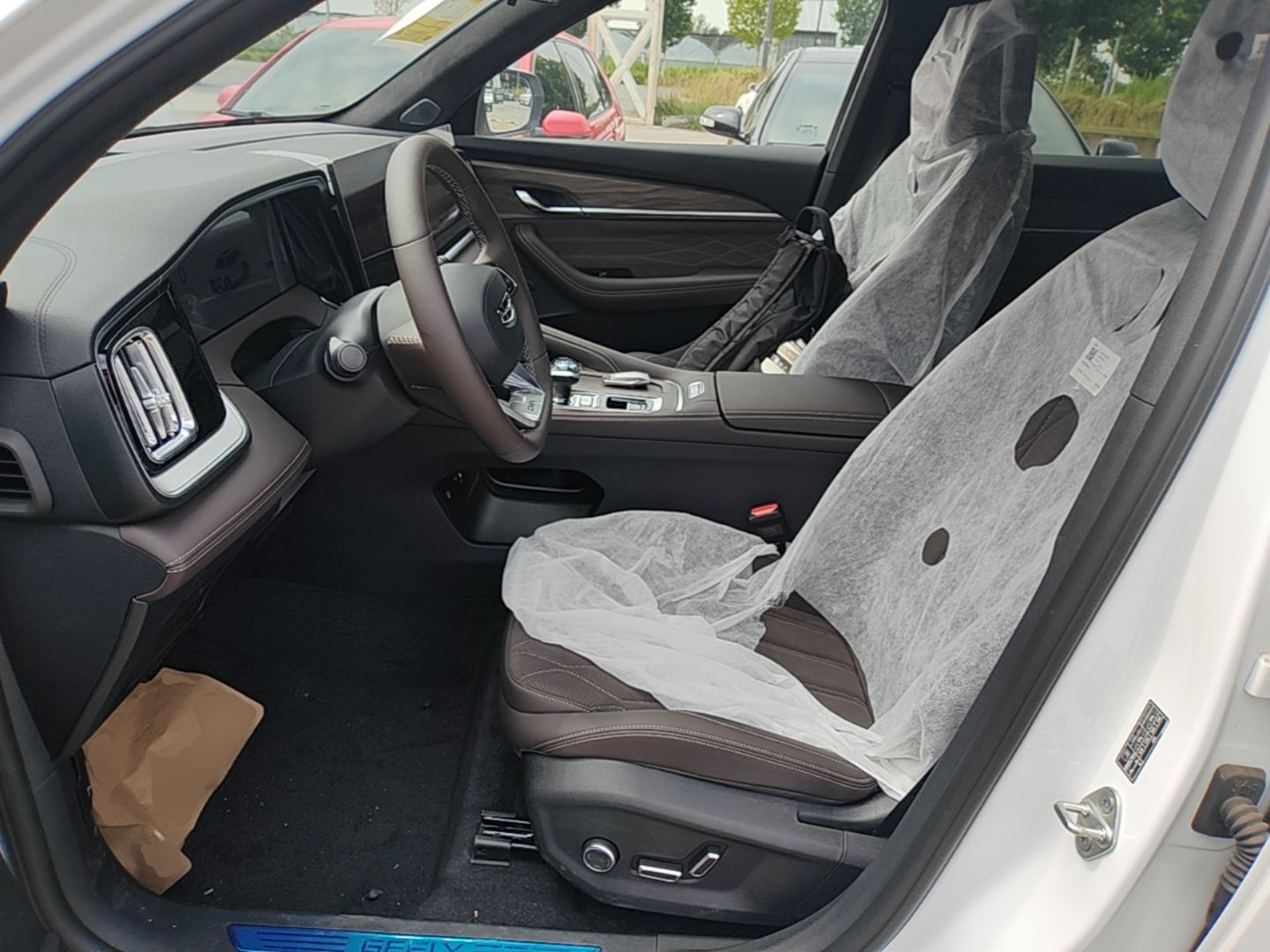 Vordere Reihe im Auto