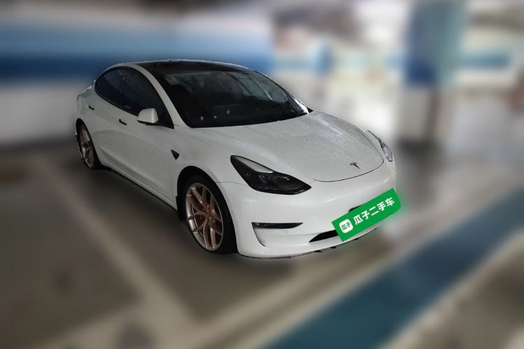 Used Tesla Model 3 2022 Performance High-Performance All-Wheel-Drive Version Front Right 45 Deg