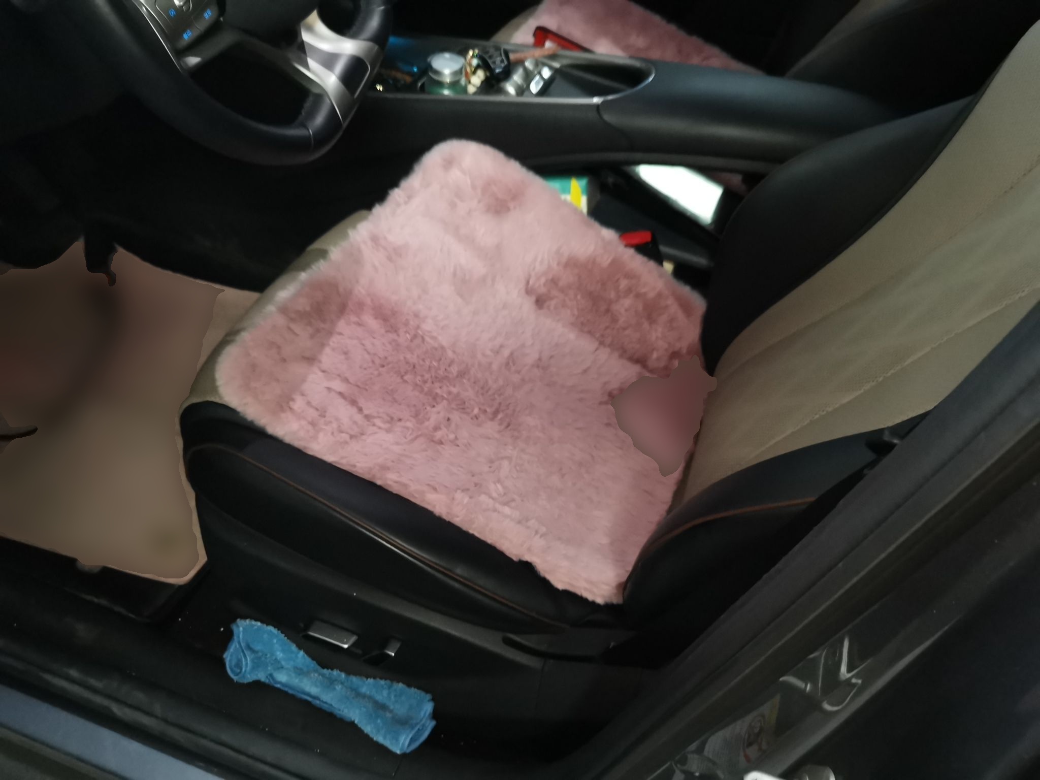 المقاعد الأمامية داخل السيارة