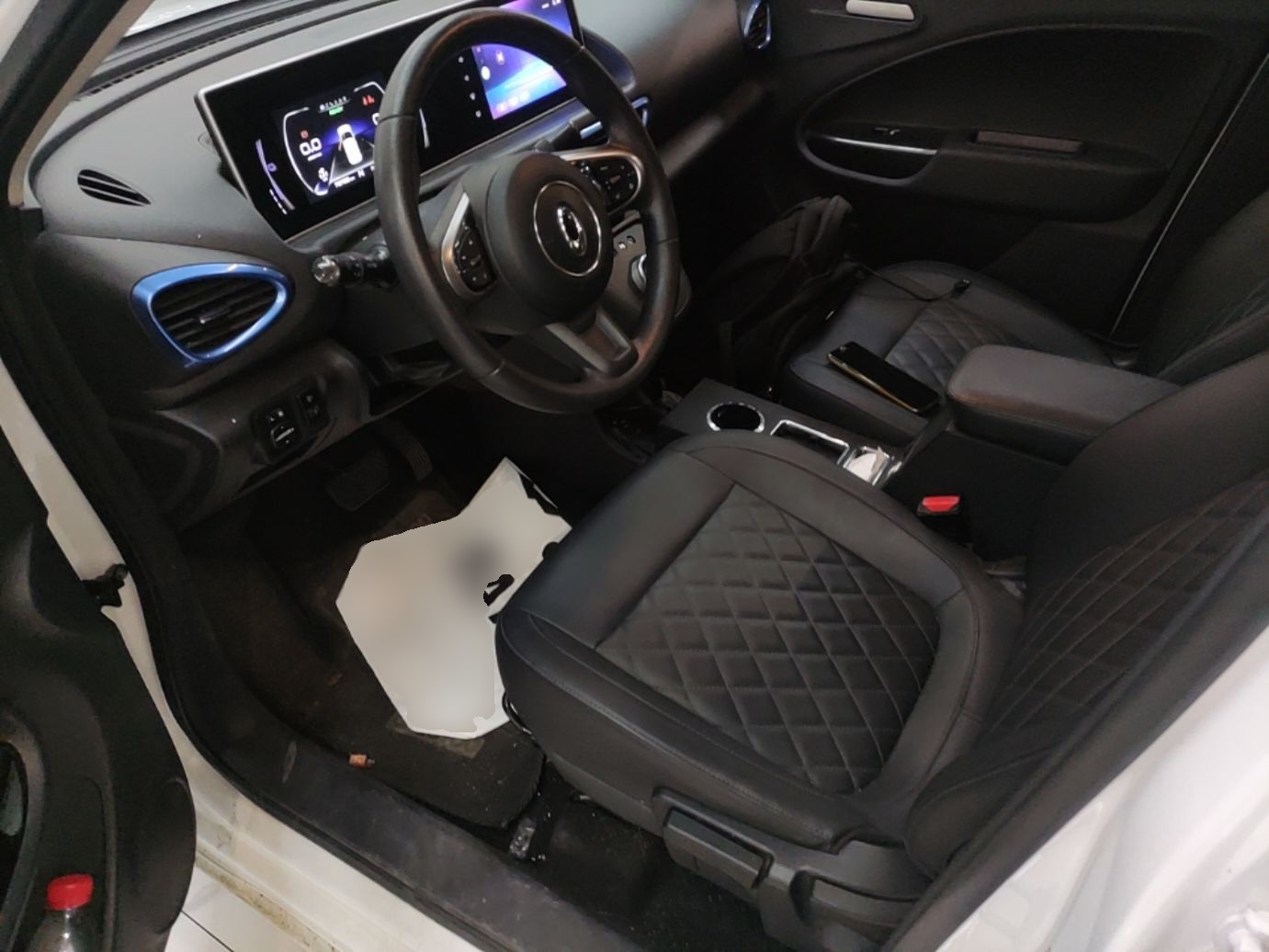 Vordere Reihe im Auto