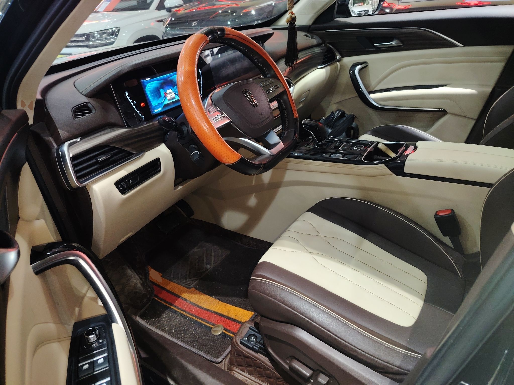 المقاعد الأمامية داخل السيارة