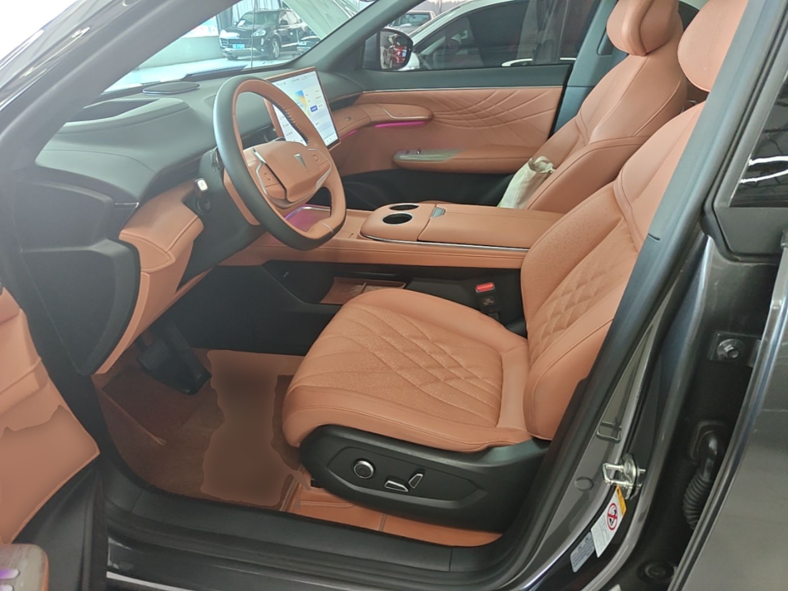 Vordere Reihe im Auto