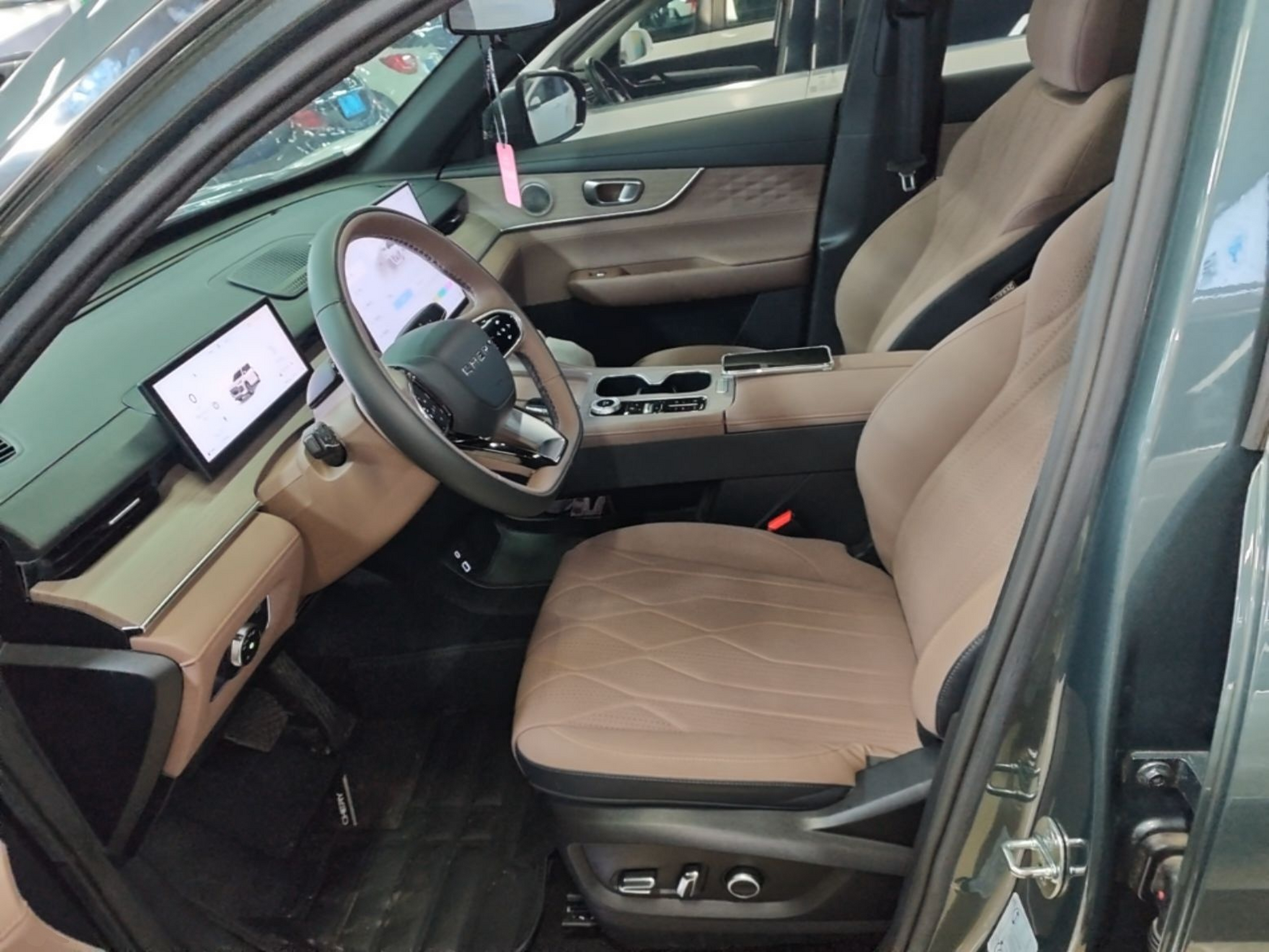 Vordere Reihe im Auto