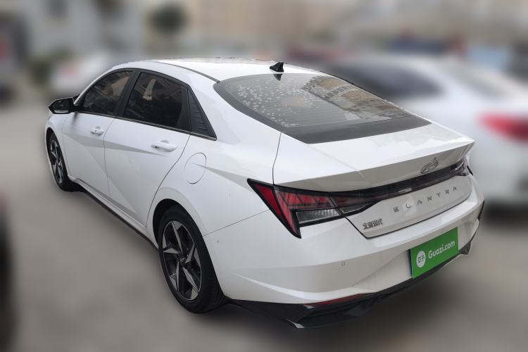 Used Hyundai Elantra 2021 1.5L CVT LUX Prestige Edition Rear Left 45 Deg