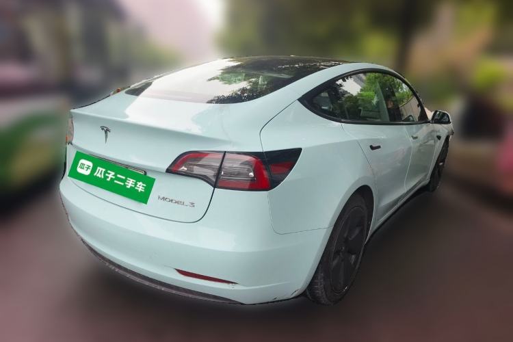 Used Tesla Model 3 2021 Standard Range Rear-Drive Upgraded Version Rear Right 45 Deg