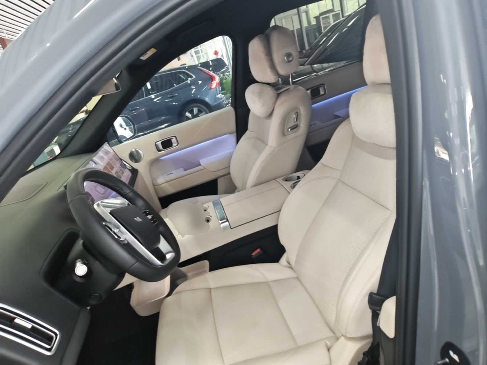 Vordere Reihe im Auto