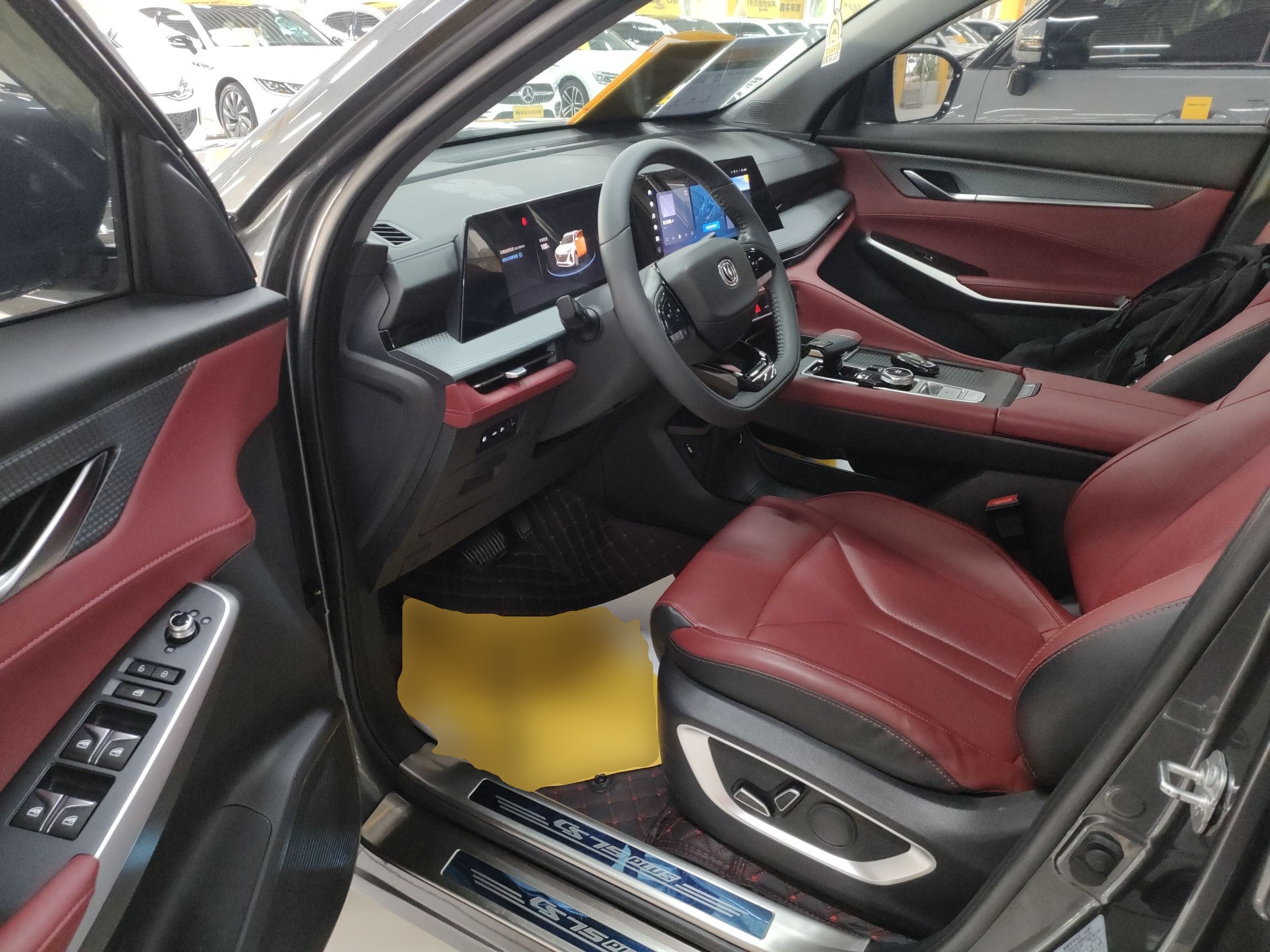 المقاعد الأمامية داخل السيارة