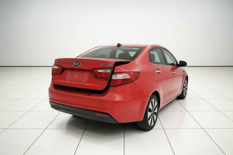 Used Kia K2 2012 Sedan 1.6L Automatic Transmission Premium Commemorative Edition Rear Right 45 Deg