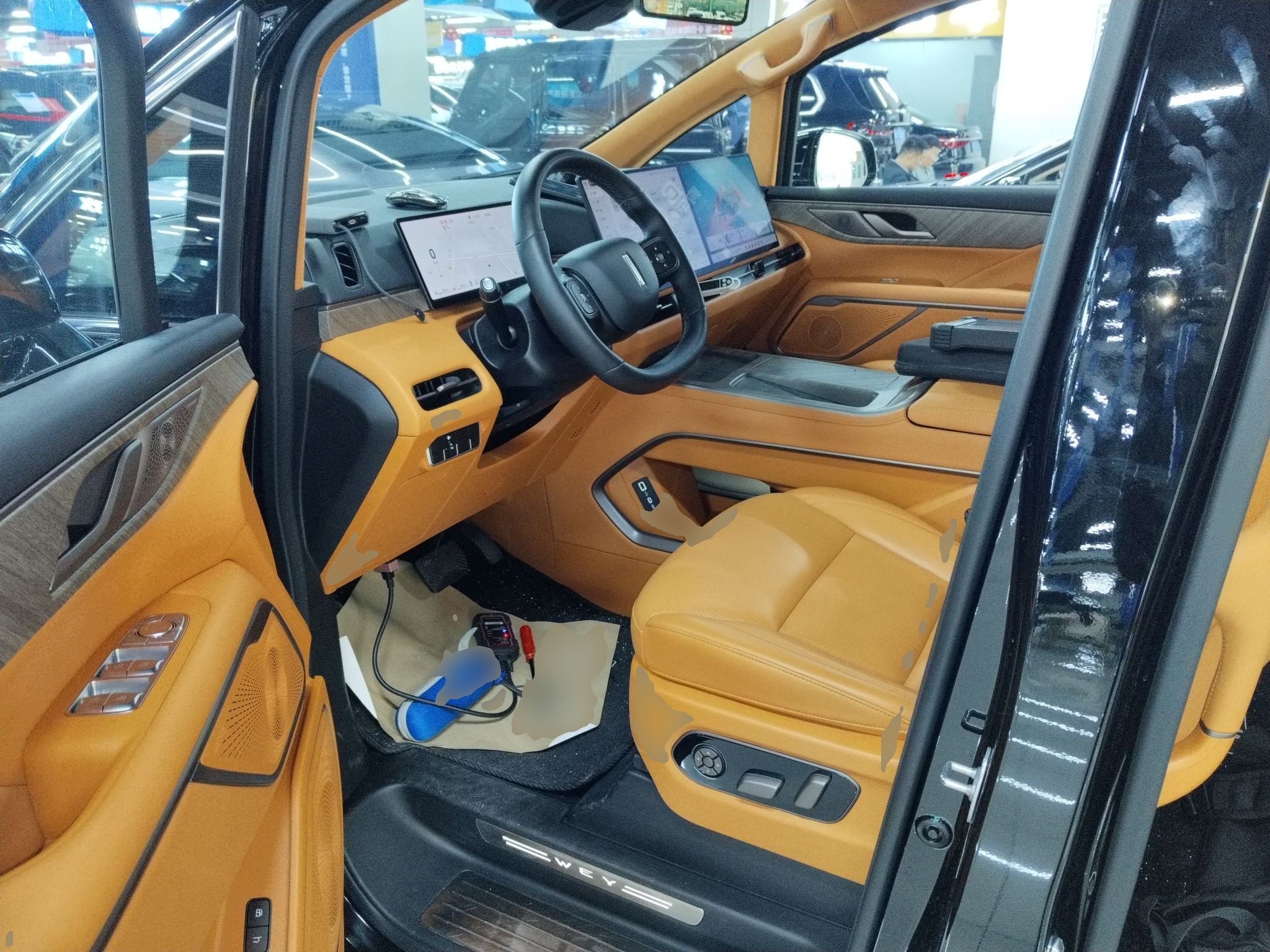 المقاعد الأمامية داخل السيارة