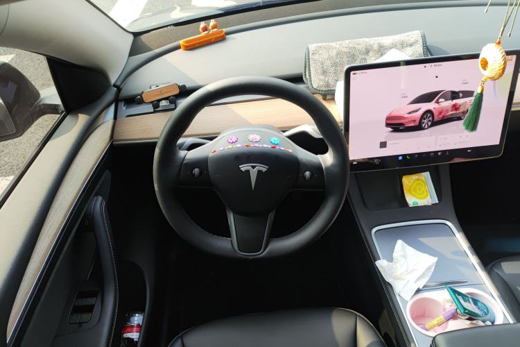 Used Tesla Model Y 2023 Long-Range All-Wheel-Drive Version Steering Wheel