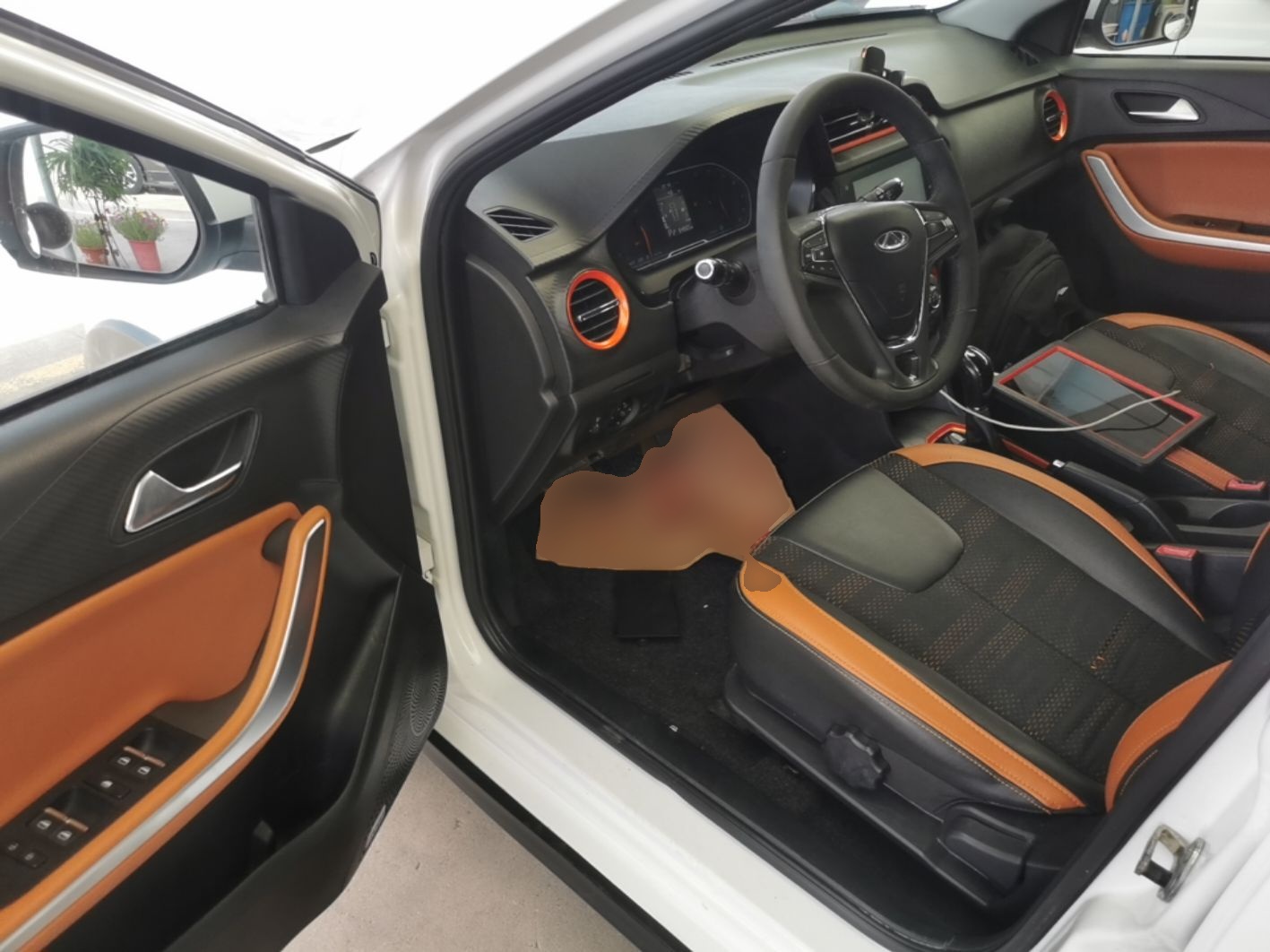 Vordere Reihe im Auto