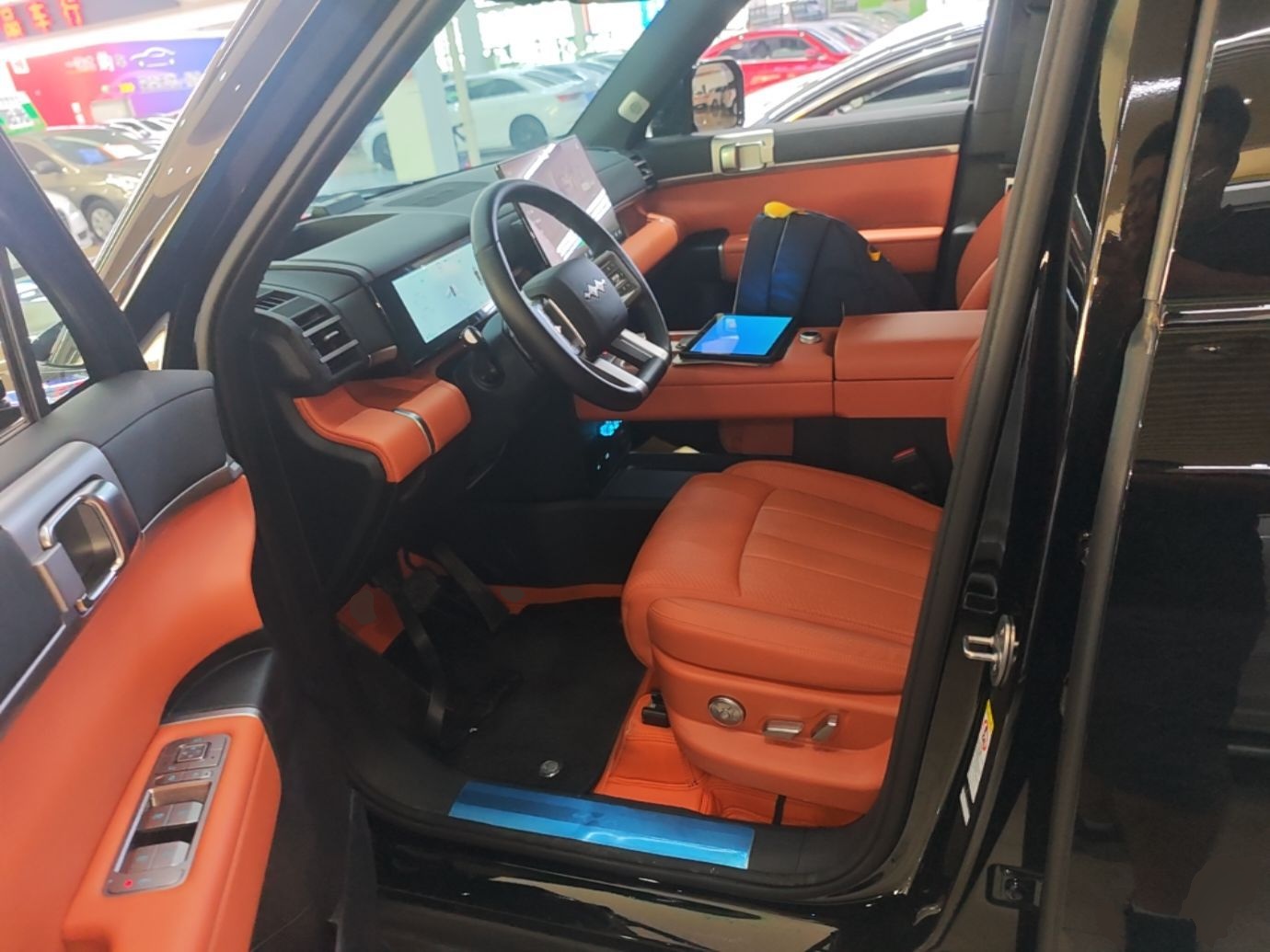 A primeira fila do carro