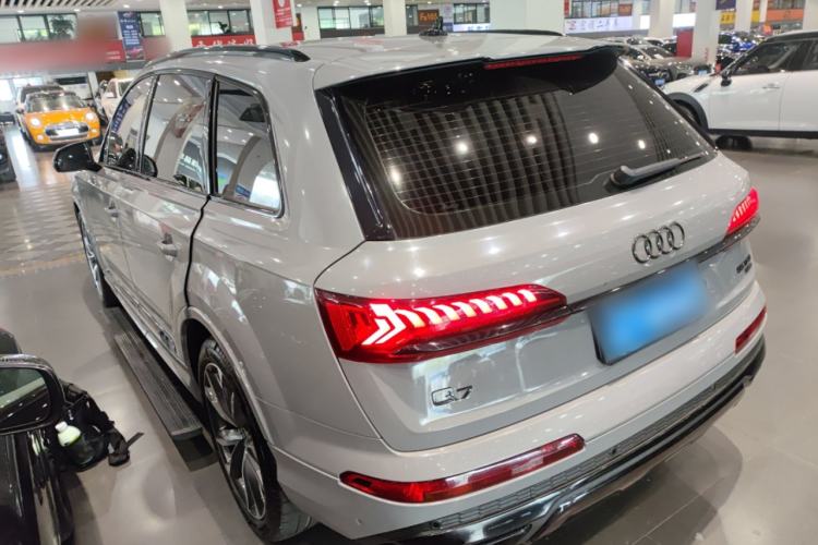 Used Audi Q7 2021 55 TFSI quattro S line Sport model Rear Left 45 Deg