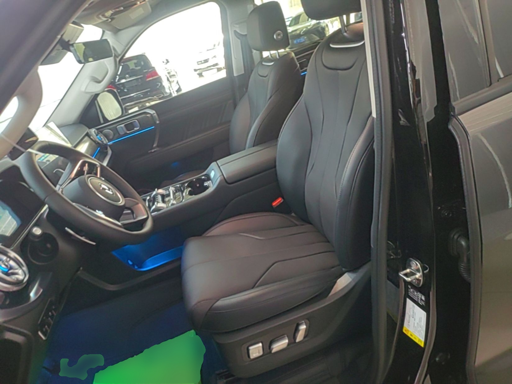 Vordere Reihe im Auto