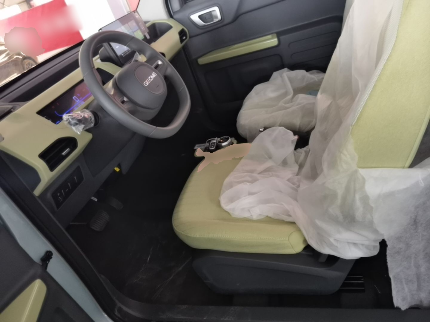 Vordere Reihe im Auto