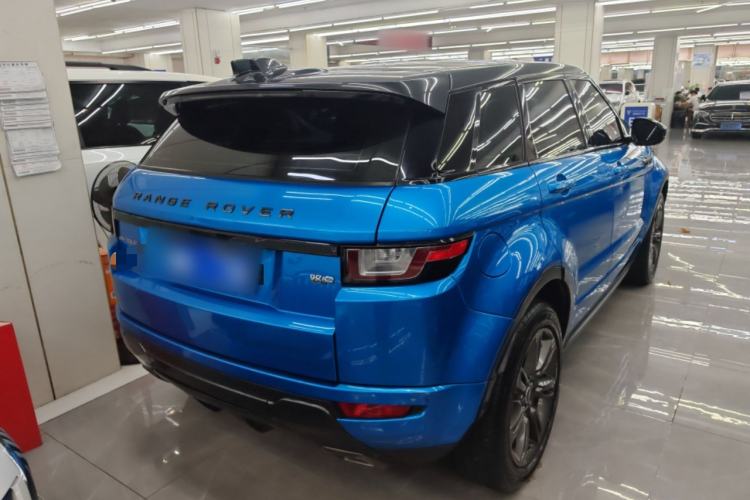 Used Land Rover Range Evoque 2018 240 PS Dream Lotus Lake Blue Limited Edition Rear Right 45 Deg