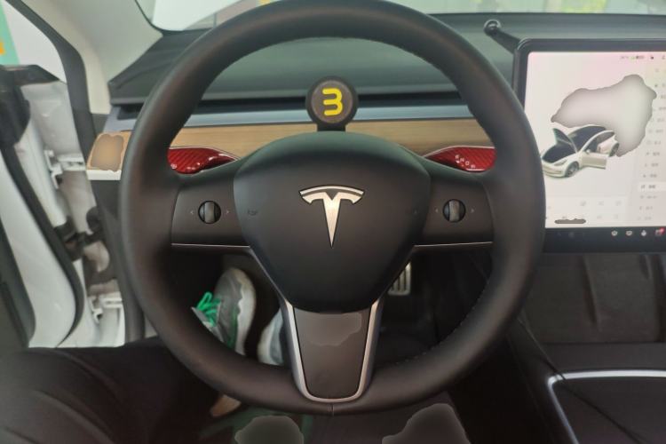 Used Tesla Model 3 2021 Revised Performance Version with All-Wheel Drive 3D1 Steering Wheel