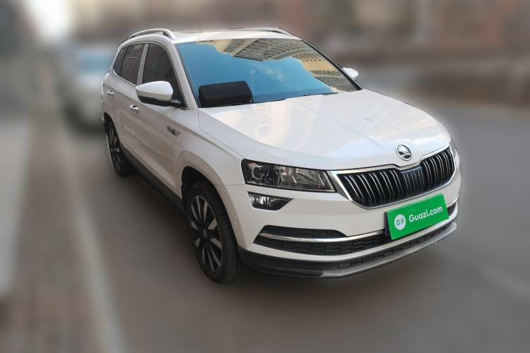 Used Skoda Karoq 2021 TSI280 Luxury Edition Front Right 45 Deg