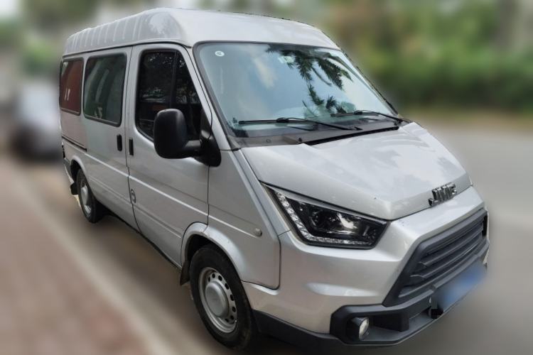 Used JMC Transit 2019 2.8T Commercial Version Short Wheelbase Mid-Roof 6-Seater China VI JX493 Front Right 45 Deg