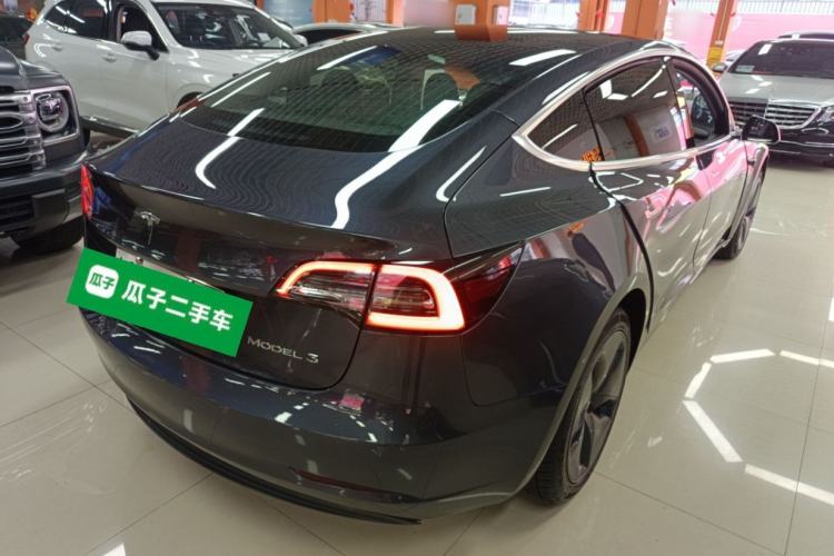 Used Tesla Model 3 2019 Standard Range Rear-Drive Upgraded Version Rear Right 45 Deg