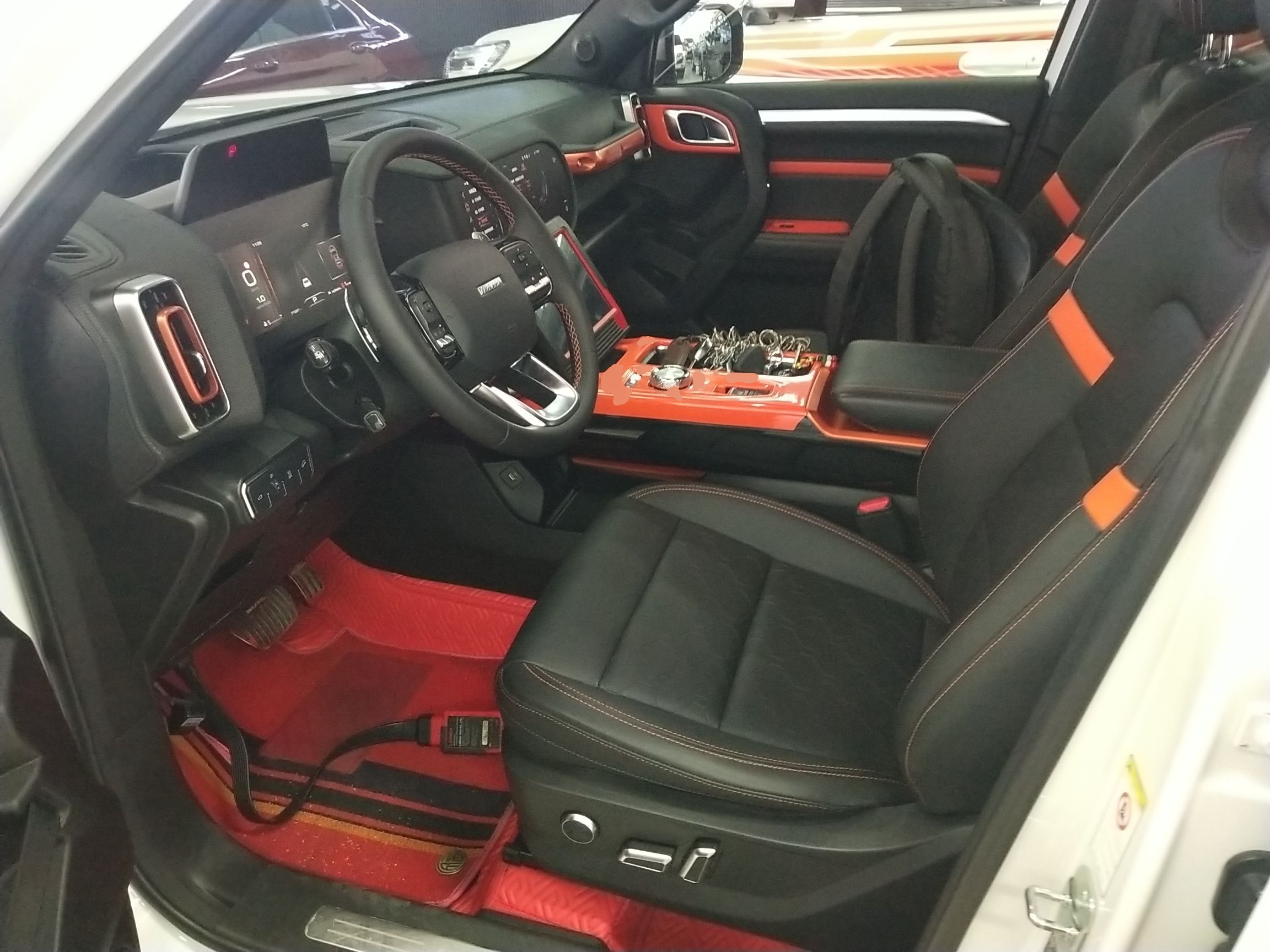 المقاعد الأمامية داخل السيارة