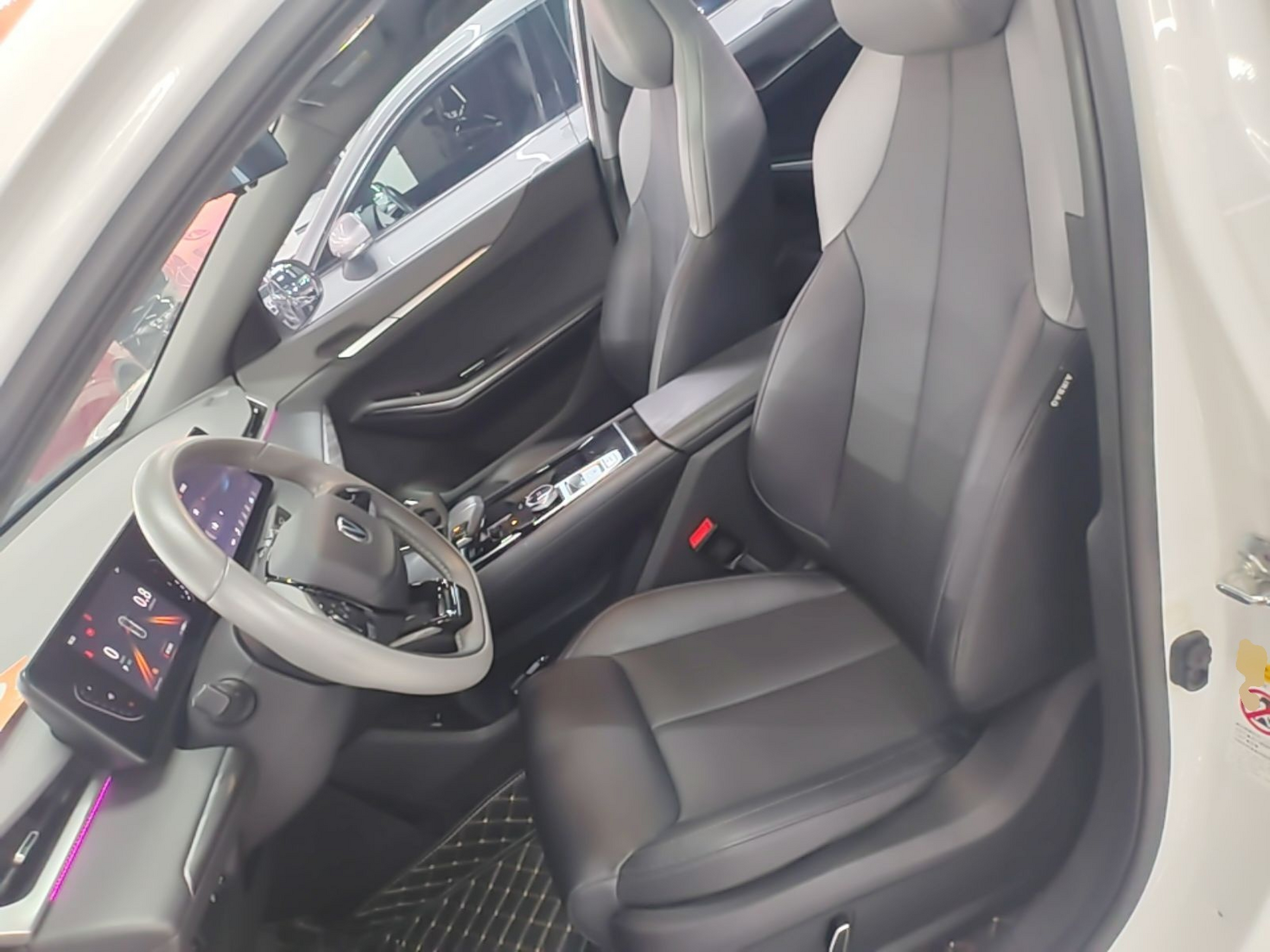 Vordere Reihe im Auto