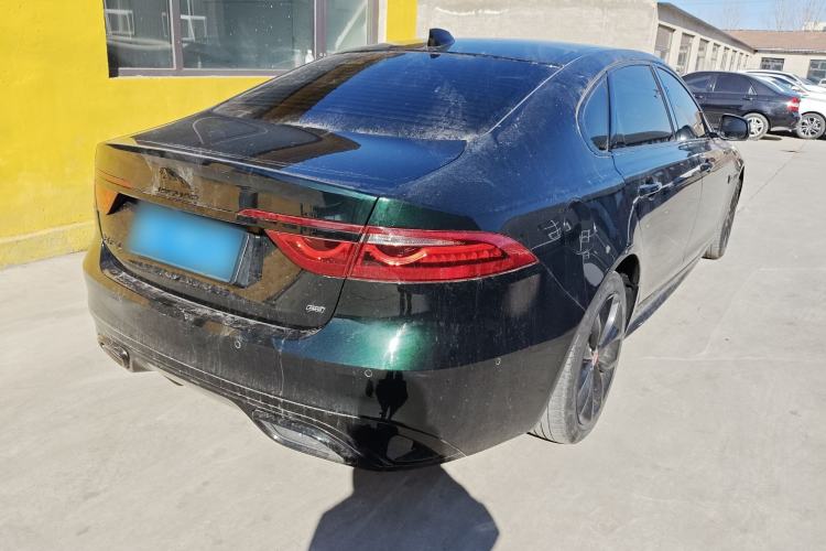 Used Jaguar XFL 2021 XFL 2.0T P250 All-Wheel-Drive Shimmering Black Sport Edition Rear Right 45 Deg