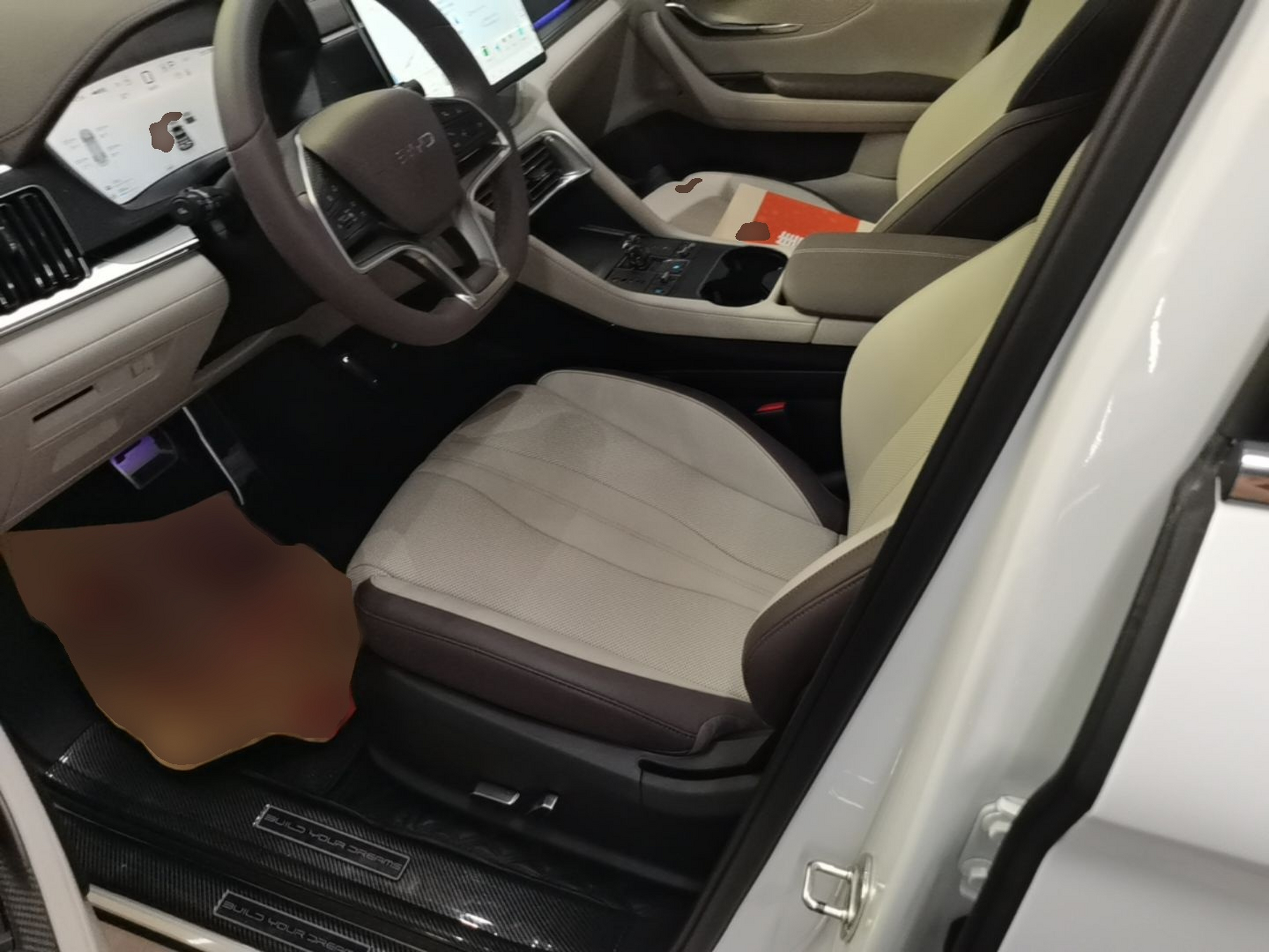 A primeira fila do carro