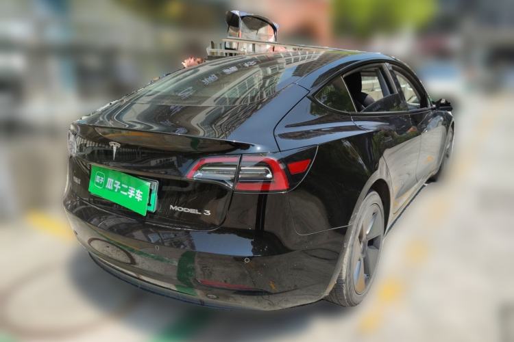 Used Tesla Model 3 2021 Standard Range Rear-Drive Upgraded Version Rear Right 45 Deg