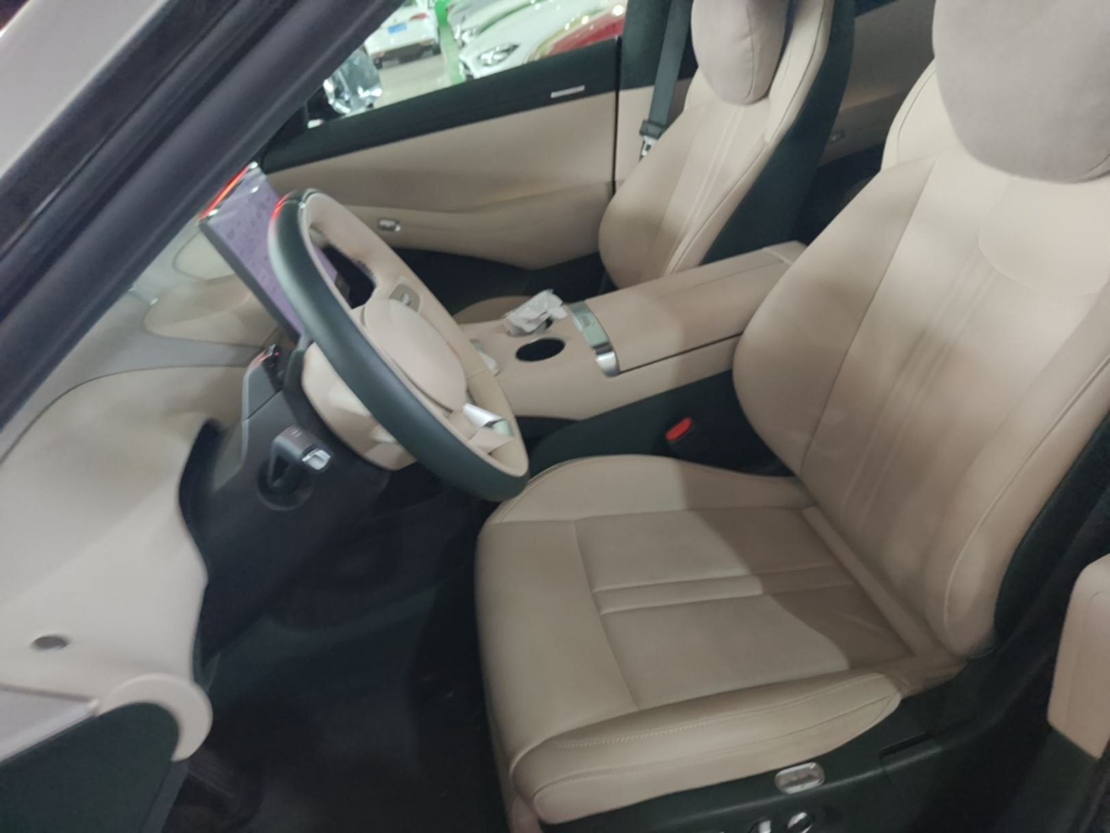 A primeira fila do carro