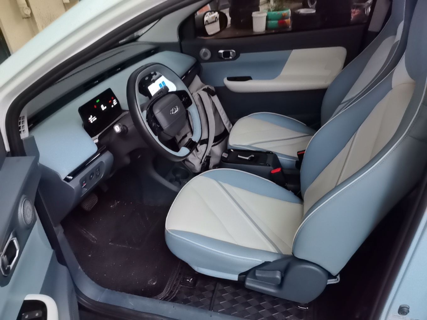 Vordere Reihe im Auto