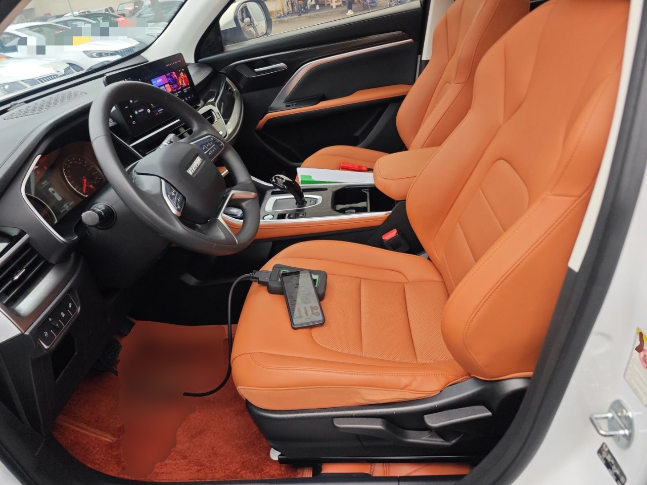 المقاعد الأمامية داخل السيارة